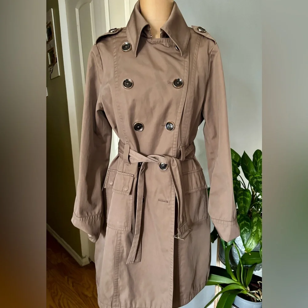 Michael Kors Double Breasted Trench Coat Women’s Small Old Money